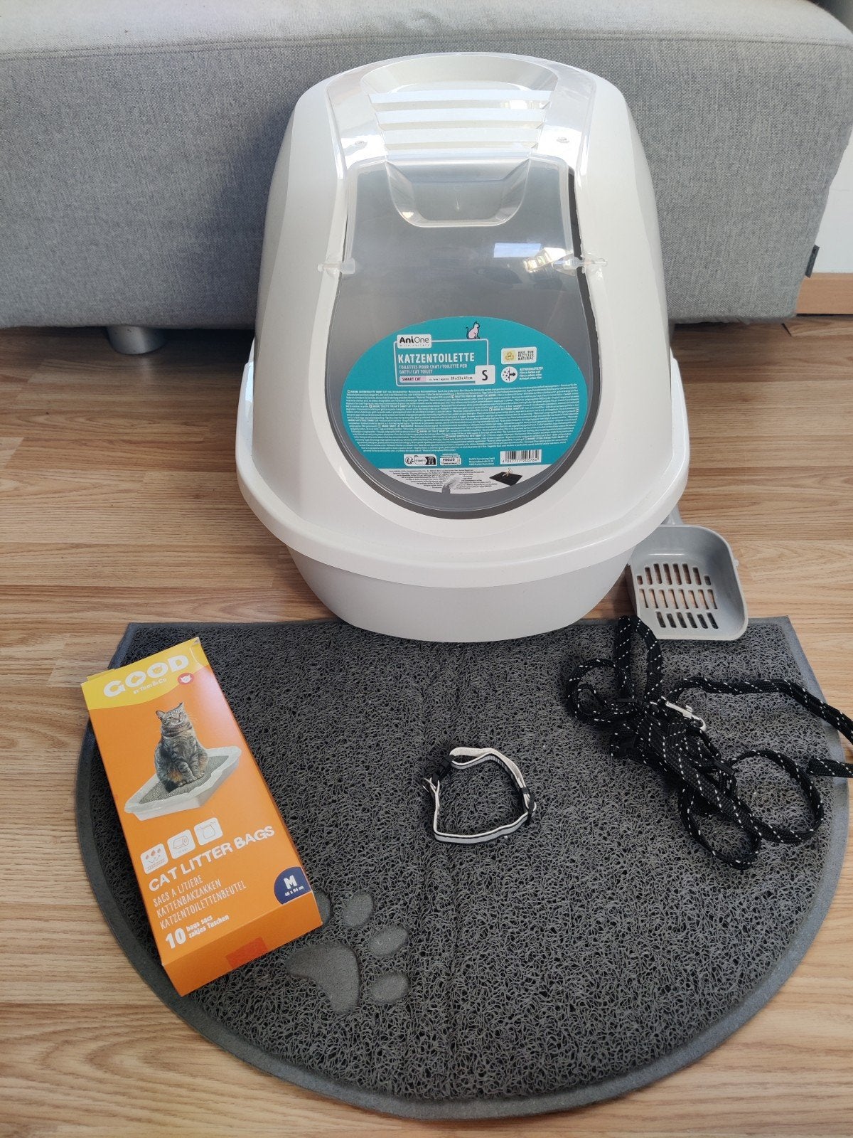 Kattenbak met accessoires en toebehoren, Dieren en Toebehoren, Ophalen, Zo goed als nieuw, Gesloten