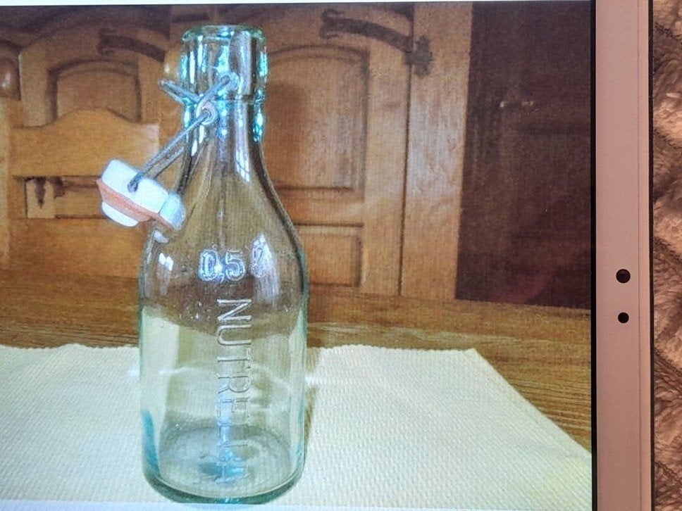 Vintage van +/-1950 - Nutricia yoghurtfles van 500 ml, Ophalen of Verzenden