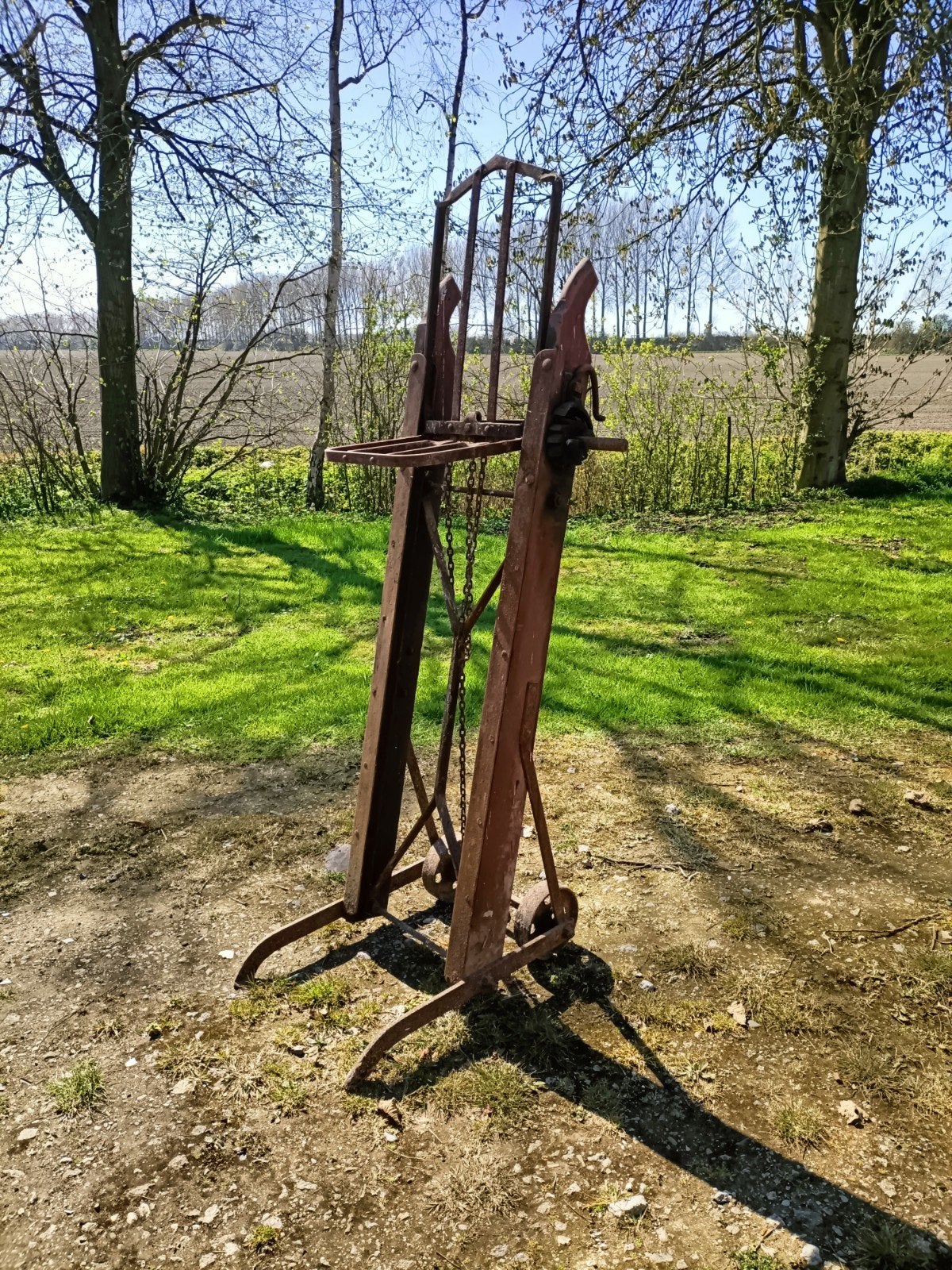 antieke balen lift, Ophalen
