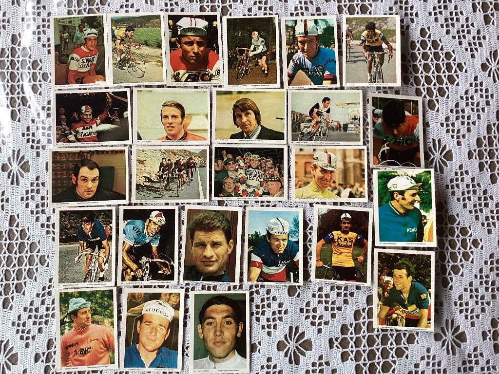 25 chromos prenten wielrenners MONTY GUM + gesloten zakje, Enlèvement ou Envoi, Utilisé