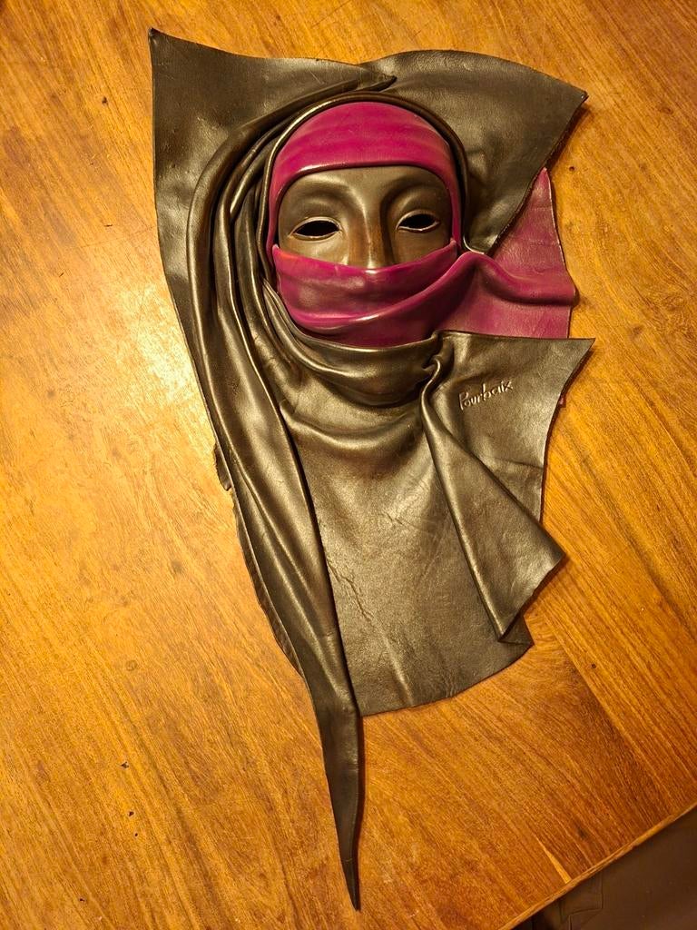 Masque en cuir POURBAIX fait main, Enlèvement ou Envoi