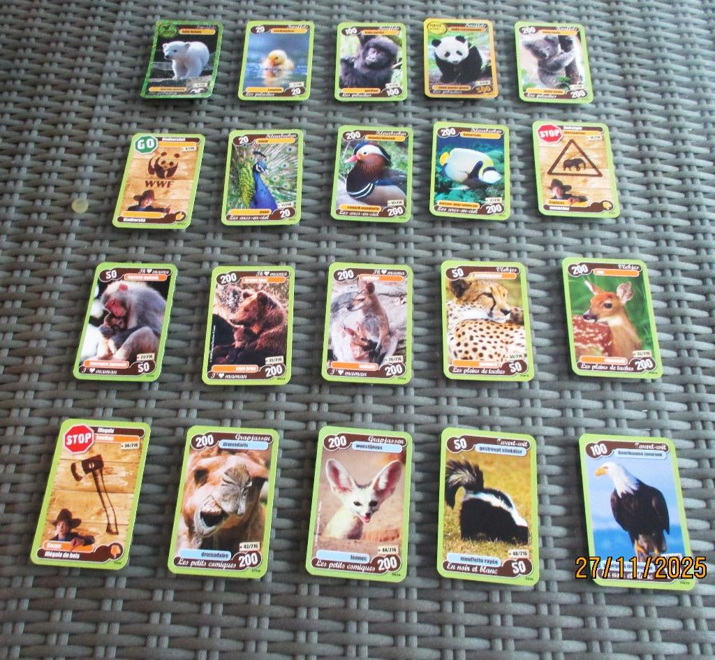 87 st. Kaarten van dieren - De Helden van onze Planeet, Verzamelen, 1980 tot heden, Foto, Ophalen of Verzenden, Zo goed als nieuw