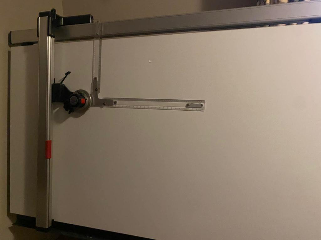 Tekentafel, Ophalen, In hoogte verstelbaar, Gebruikt
