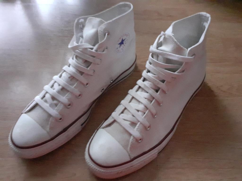 Converse All Star White/Canvas Size UK 10.5 EU 44.5, Ophalen, Wit, Zo goed als nieuw, Sneakers