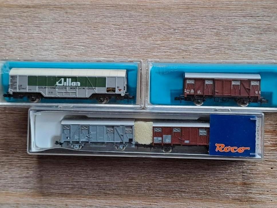 Wagons de fret Roco Atlas Rivarossi FS à l'échelle N, Enlèvement ou Envoi