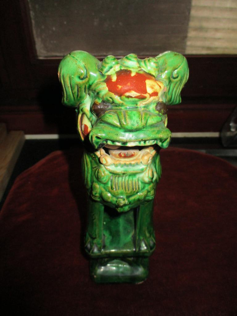LION DU TEMPLE BOUDDHISTE VINTAGE ARTISAN FAIT MAIN, Enlèvement ou Envoi