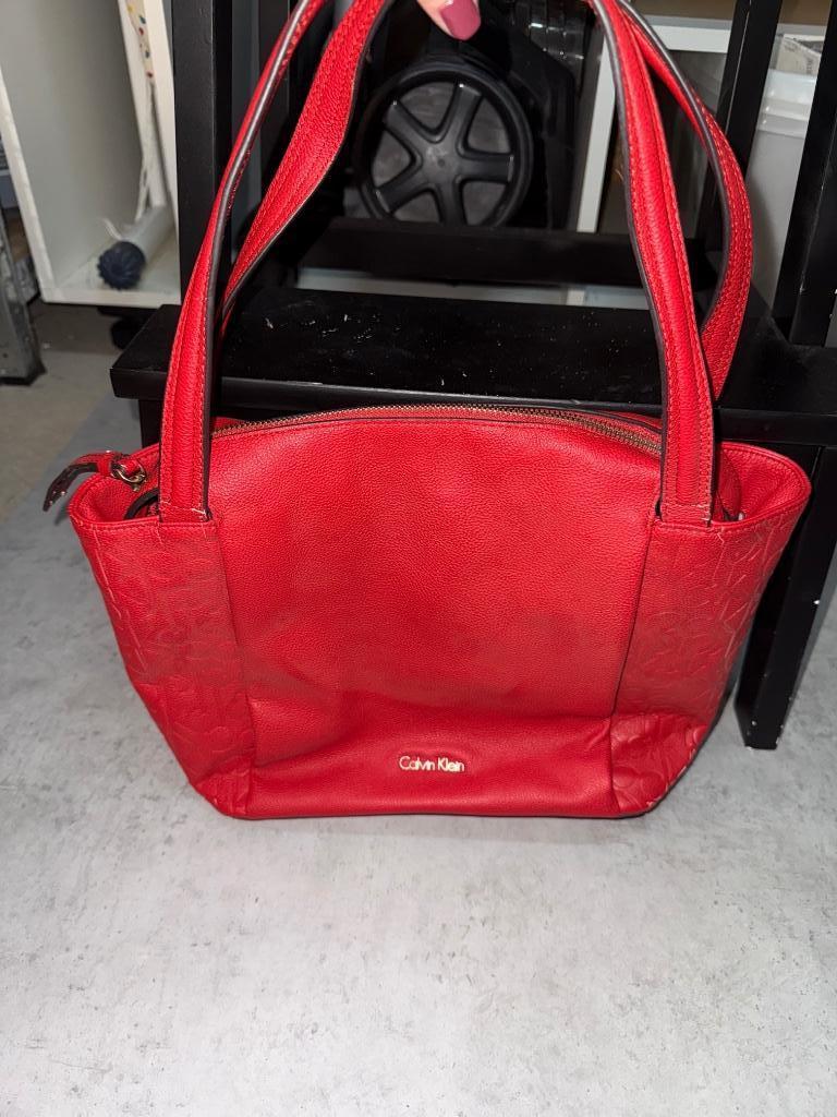 Sac à main Calvin Klein rouge, Ophalen of Verzenden, Zo goed als nieuw, Rood, Handtas