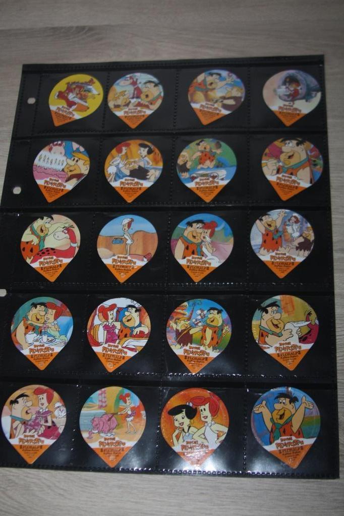 Flintstone's 45 koffieroomdeksels , complete reeks, Ophalen of Verzenden, Overige figuren, Zo goed als nieuw, Overige typen