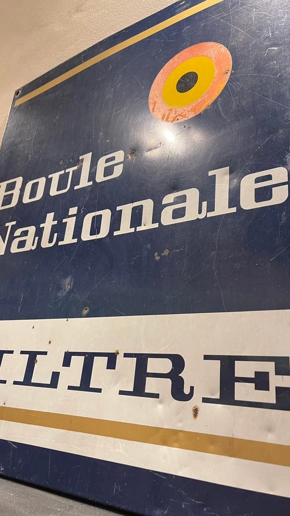 Boule Nationale. Plastemal., Verzamelen, Ophalen of Verzenden, Gebruikt, Reclamebord
