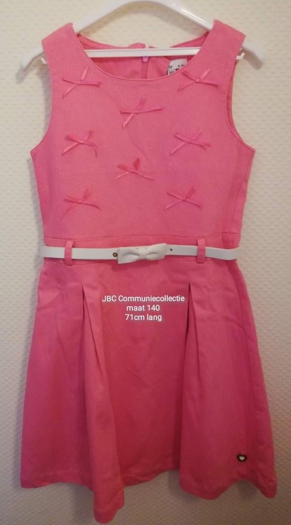 Roze jurk JBC Communiecollectie maat 140, Kinderen en Baby's, Kinderkleding | Maat 140, Meisje, JBC, Ophalen of Verzenden, Zo goed als nieuw