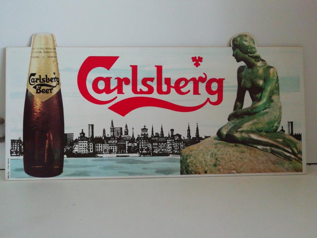 Carlsberg kunststof bier reclamebord 1976, Enlèvement ou Envoi, Comme neuf