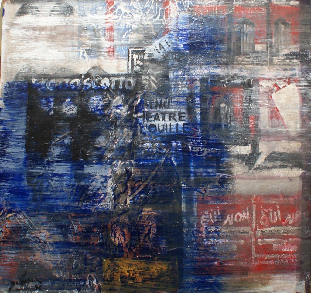 Delhaes???: Festival Theatre Soignon 1996 (O/D, 50 x 50 cm), Enlèvement ou Envoi