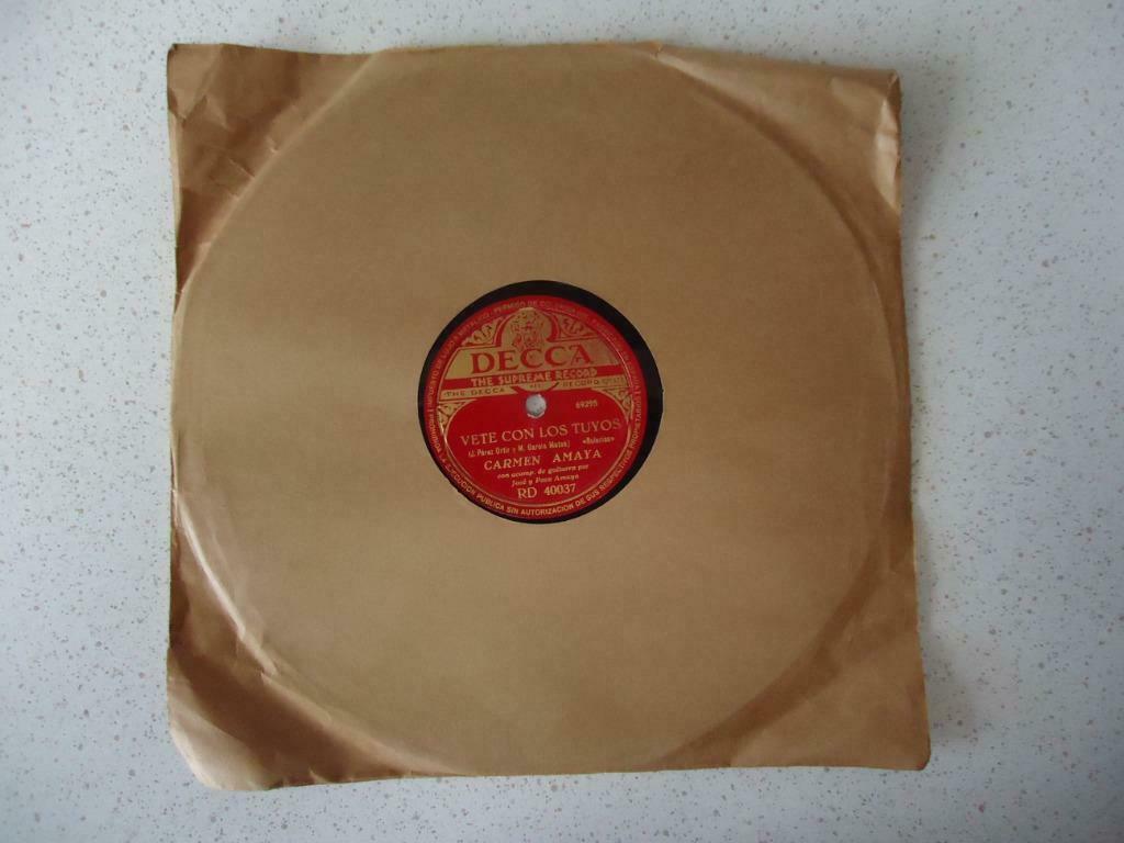 78 Toeren / LP "Leonor & Carmen Amaya" Vete Con Los Tuyos, J, Enlèvement ou Envoi, Utilisé, 10 pouces