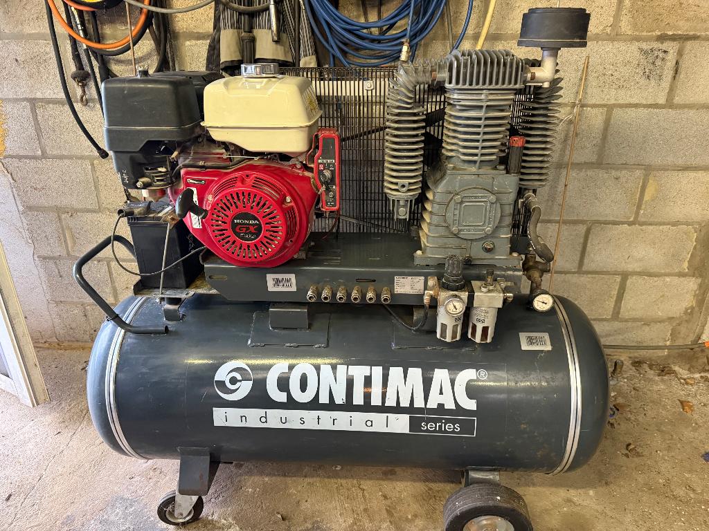 Compressor contimac industrial, Bricolage & Construction, Compresseurs, Comme neuf, 6 à 10 bars, 100 litres ou plus, Mobile, Enlèvement