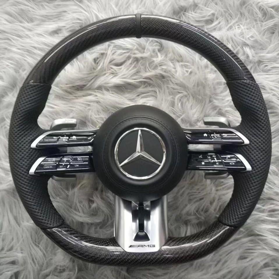 Mercedes carbon zilver dragonfly leer stuur AMG, Ophalen of Verzenden, Nieuw, Mercedes-Benz