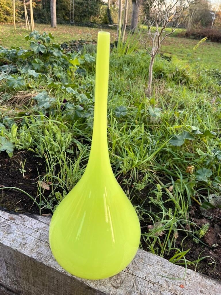 decoratie vaas, Huis en Inrichting, Ophalen, 50 tot 75 cm, Groen, Glas