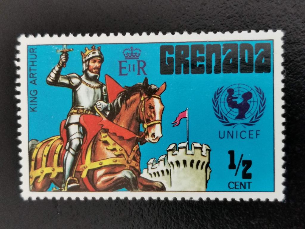 Grenada 1972 - UNICEF - literatuur, Koning Arthur **, Postzegels en Munten, Ophalen of Verzenden, Postfris, Noord-Amerika