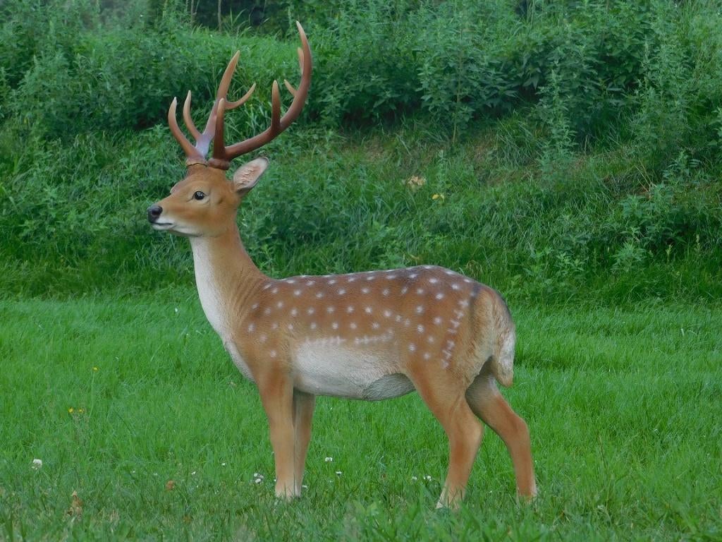 Statue de cerf XL | Polystone | Sikahert, Enlèvement ou Envoi, Synthétique, Animal
