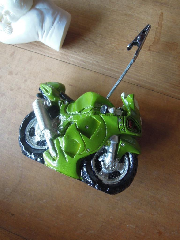 porte-photo porte-mémo photo clip moto moteur pierre, Collections, Enlèvement ou Envoi, Comme neuf
