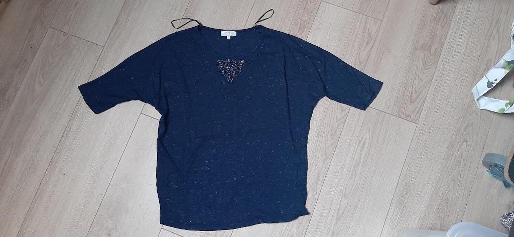 T-shirt dames maat XS - 34, Blauw, Nieuw, Ophalen of Verzenden, Korte mouw