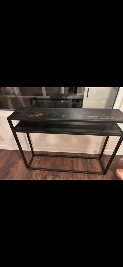 Zwarte sidetable zwart metaal, Ophalen, Zo goed als nieuw, Metaal