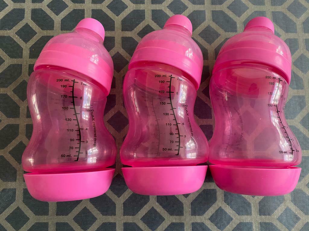 3 Difrax flessen breed 200 ml, Ophalen of Verzenden, Gebruikt, Overige typen