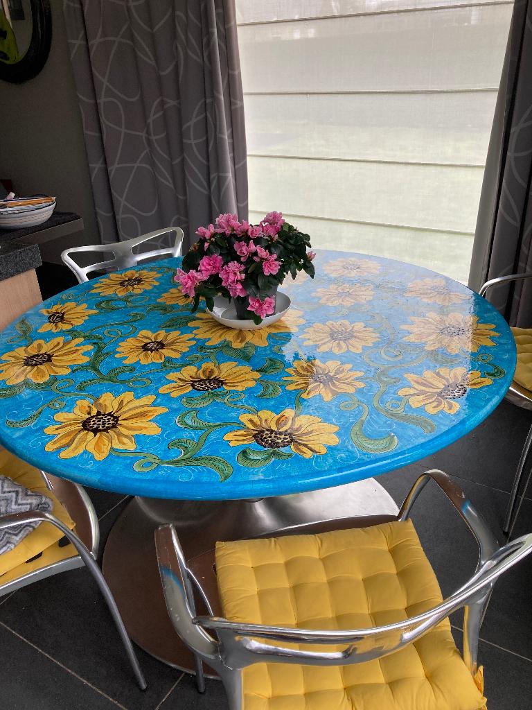 Eettafel, Enlèvement, Comme neuf, Rond, Allround modern