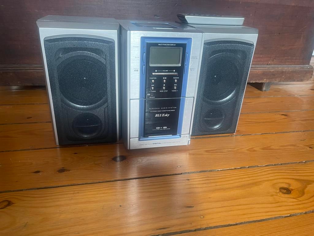 CD Stereo radio cassette recorder BlueSky, Ophalen, Gebruikt, Radio, Met cd-speler