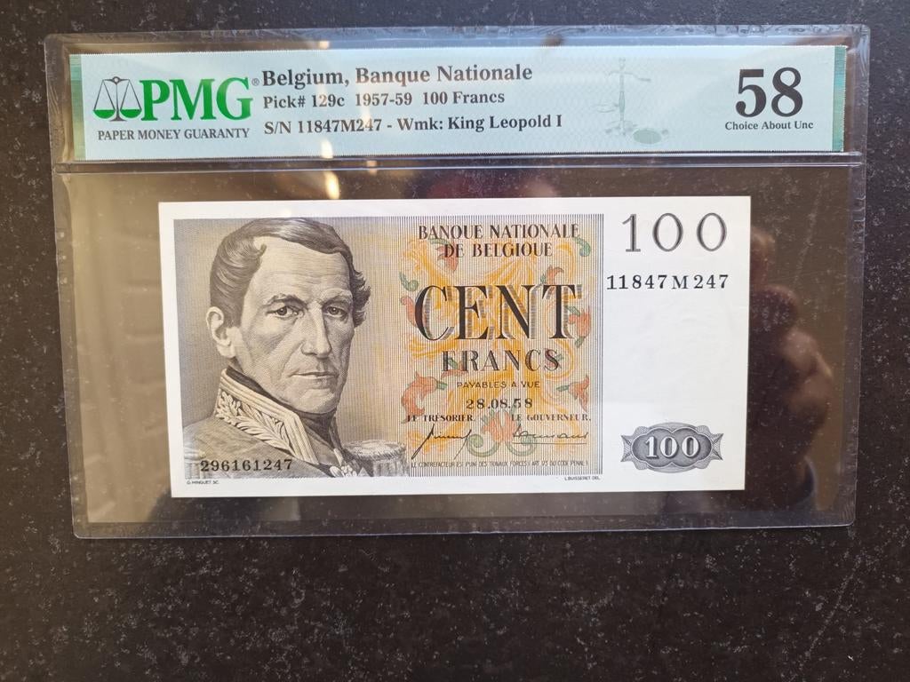 Billet de qualité 100 francs sans points en PMG !, Enlèvement ou Envoi, Billets en vrac