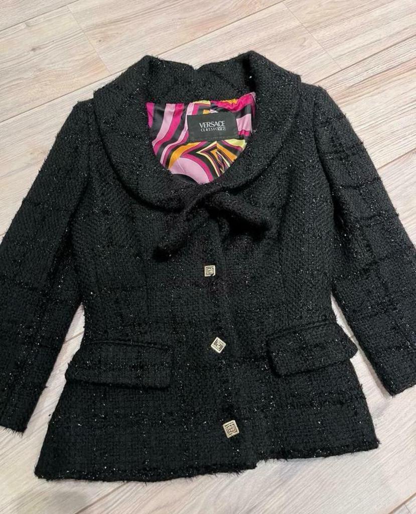 Versace tweed mantelpakje V2 collectie als nieuw, Ophalen of Verzenden, Maat 38/40 (M)