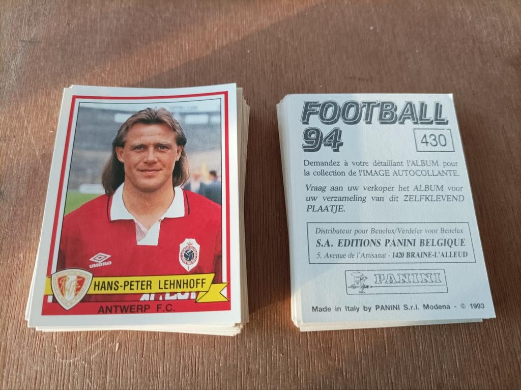 Panini football België 94 , 82 verschillende stickers, Ophalen of Verzenden