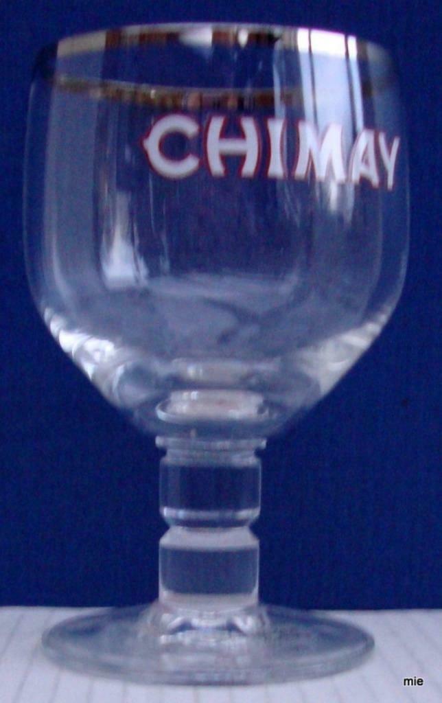 bier brouwerij glasChimay klein H 11,8cm, Ophalen of Verzenden, Zo goed als nieuw, Bierglas