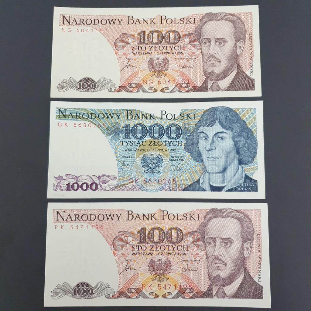 1200 zlotys polonais set PRL UNC, Enlèvement ou Envoi, Pologne, Série