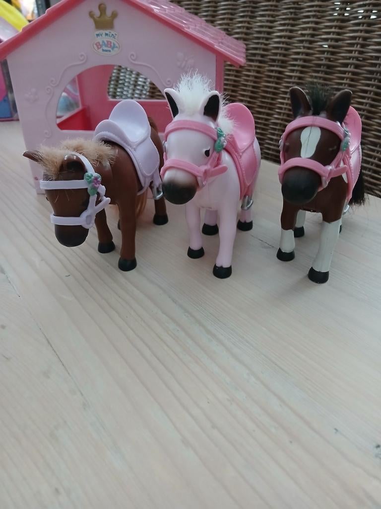 Mini world zapf creation paardjes,stal,auto,trailer enz, Kinderen en Baby's, Speelgoed | Educatief en Creatief, Ophalen of Verzenden