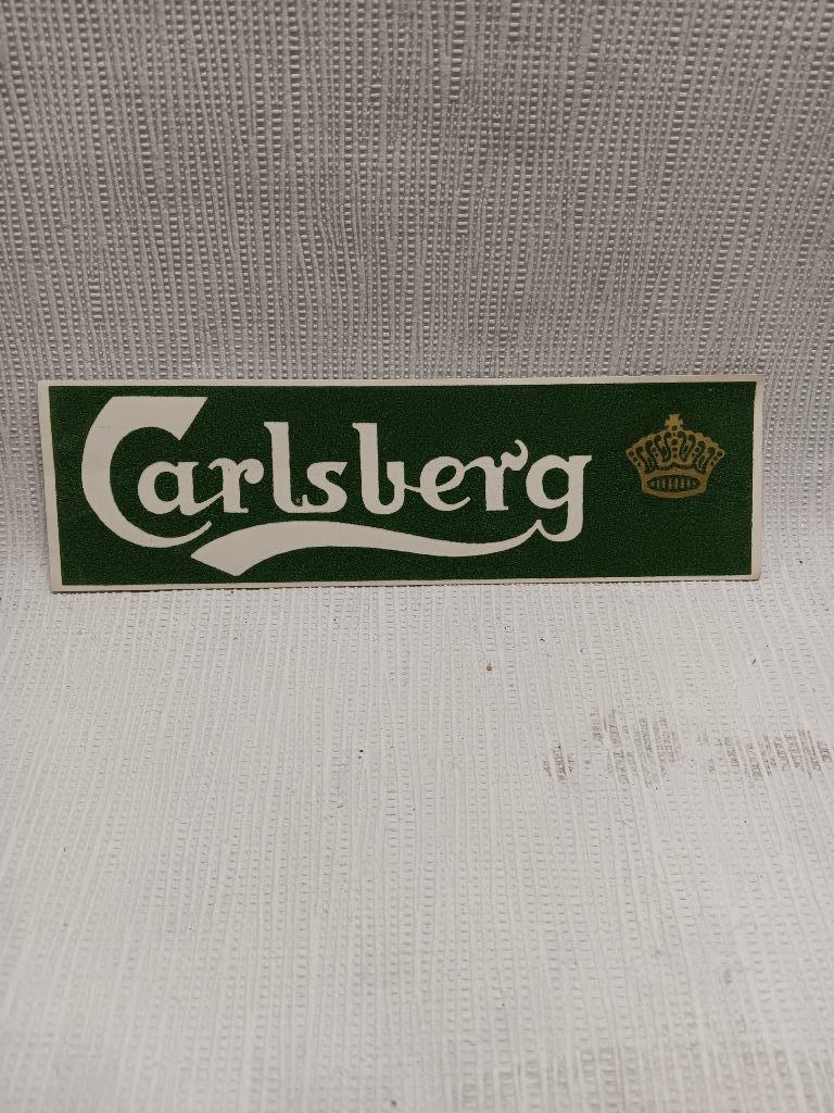 Sticker in velours Carlsberg, Verzamelen, Ophalen of Verzenden, Gebruikt, Gebruiksvoorwerp