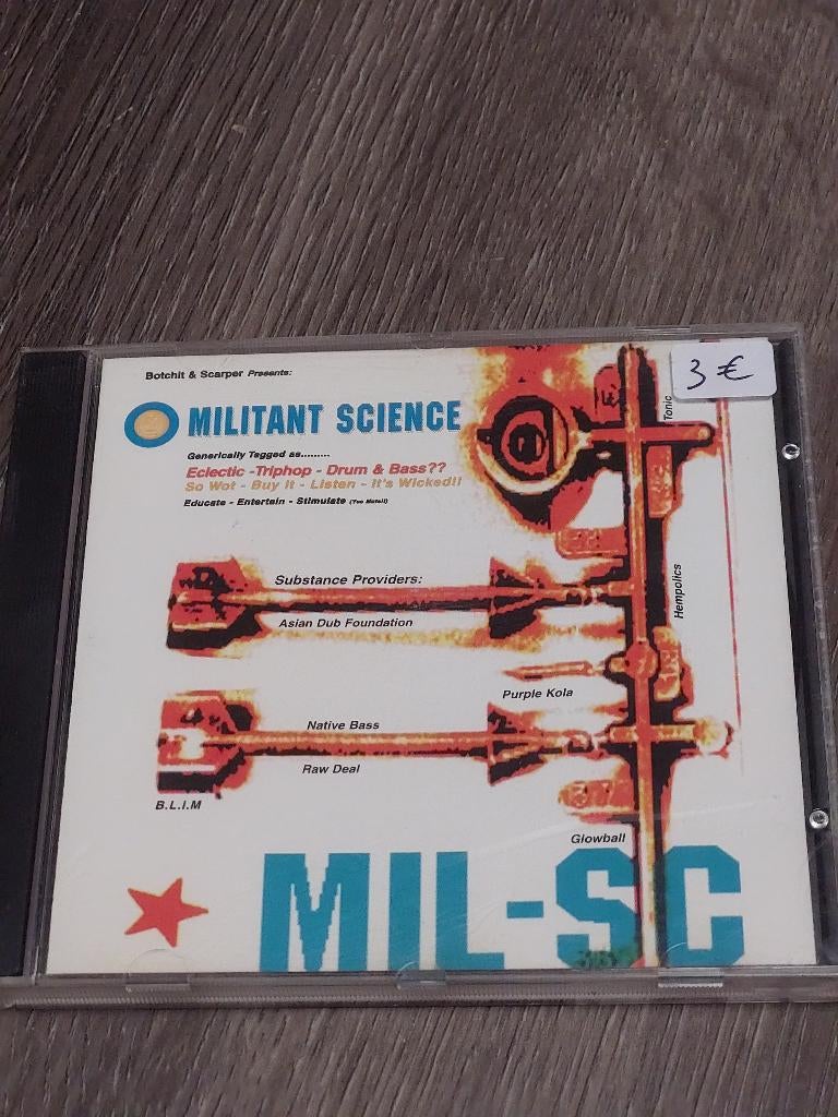 VARIOUS: MILITANT SCIENCE CD, Cd's en Dvd's, Cd's | Dance en House, Ophalen of Verzenden, Zo goed als nieuw, Trip Hop of Breakbeat