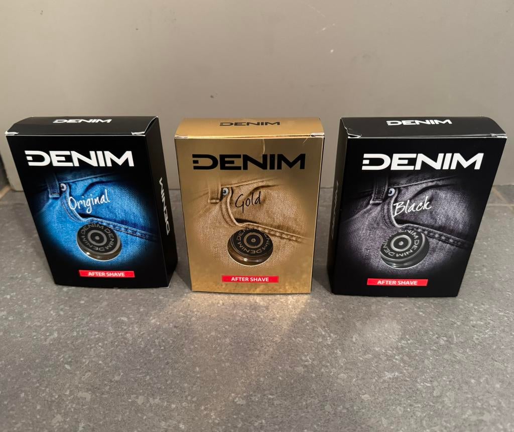 Denim après-rasage, trois types différents, 7 euros chacun, Enlèvement, Neuf