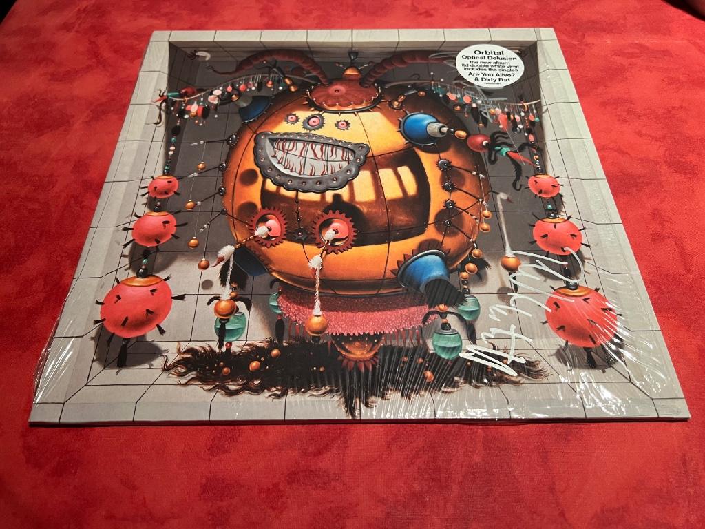 Orbital - Optical delusion Signed white 2LP UK import nieuw, Enlèvement, Neuf, dans son emballage, Autres genres