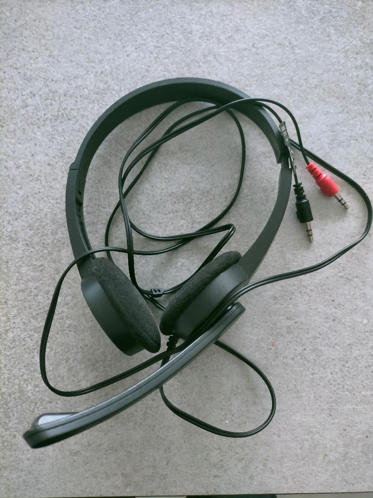 Casque filaire avec microphone pliable., Ophalen of Verzenden, Zo goed als nieuw, Bedraad, Amstrad