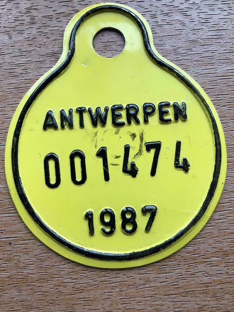 1 Oude fietsplaat uit 1987, Verzamelen, Ophalen of Verzenden, Nieuw