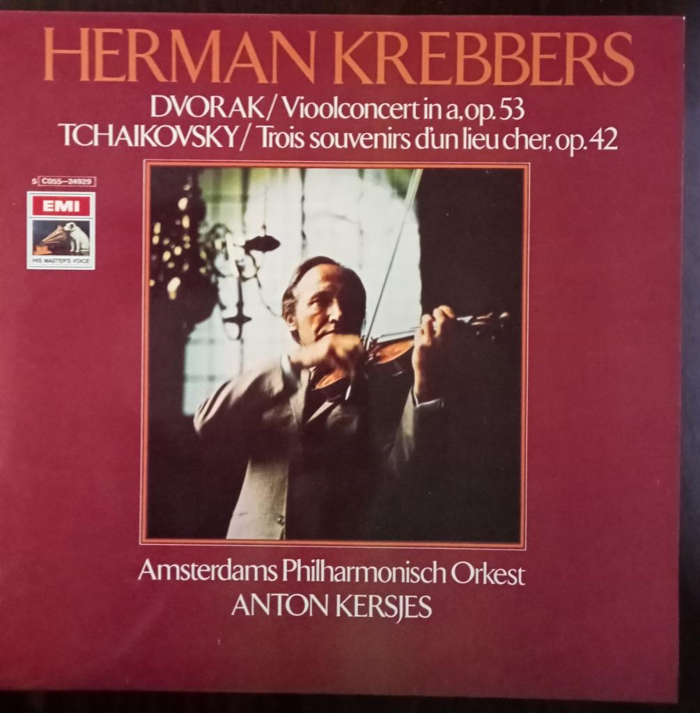 LP Herman Krebbers (Dvorak, Tschaïkovski), Orchestre ou Ballet, 12 pouces, Enlèvement ou Envoi, Utilisé