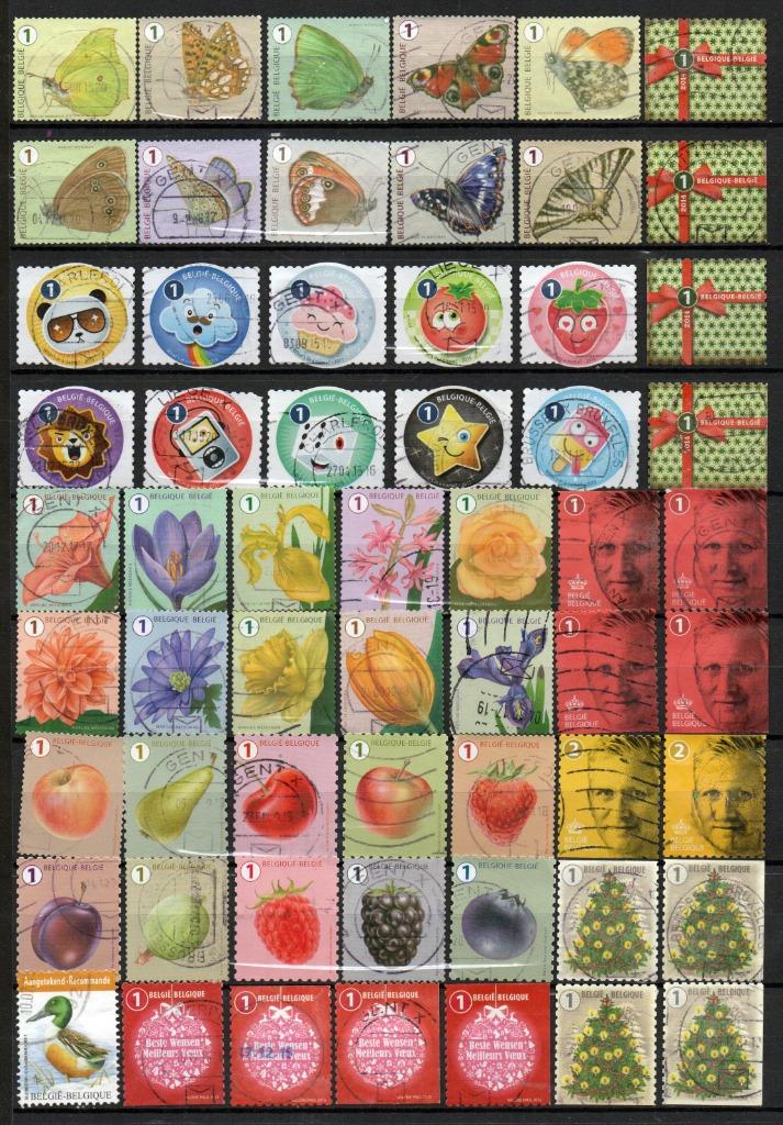 Timbres timbrés de Belgique provenant de carnets (10), Enlèvement ou Envoi, Affranchi, Oblitéré