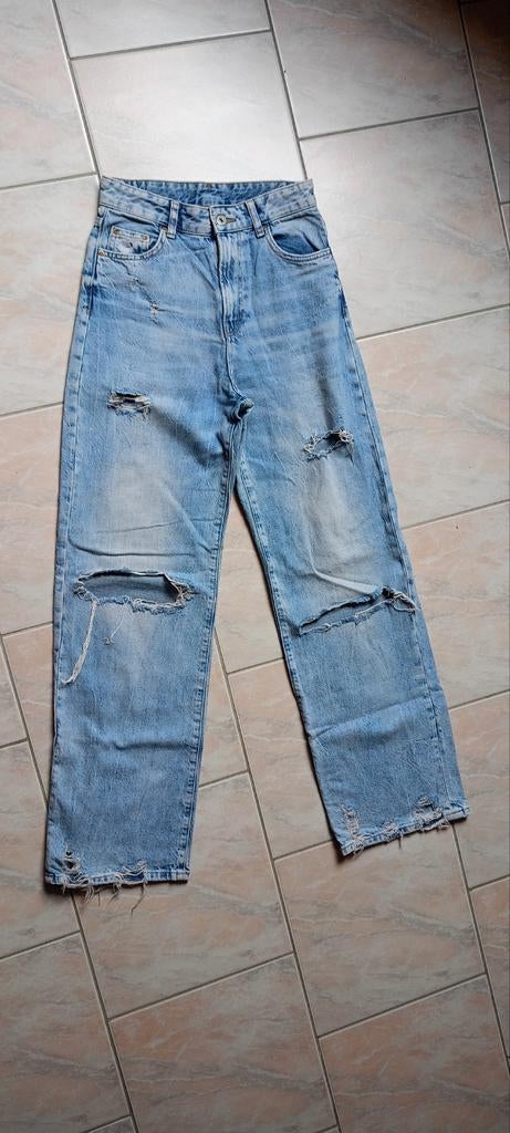 Jeans troué, W28 - W29 (confection 36), Bleu, Envoi, Comme neuf