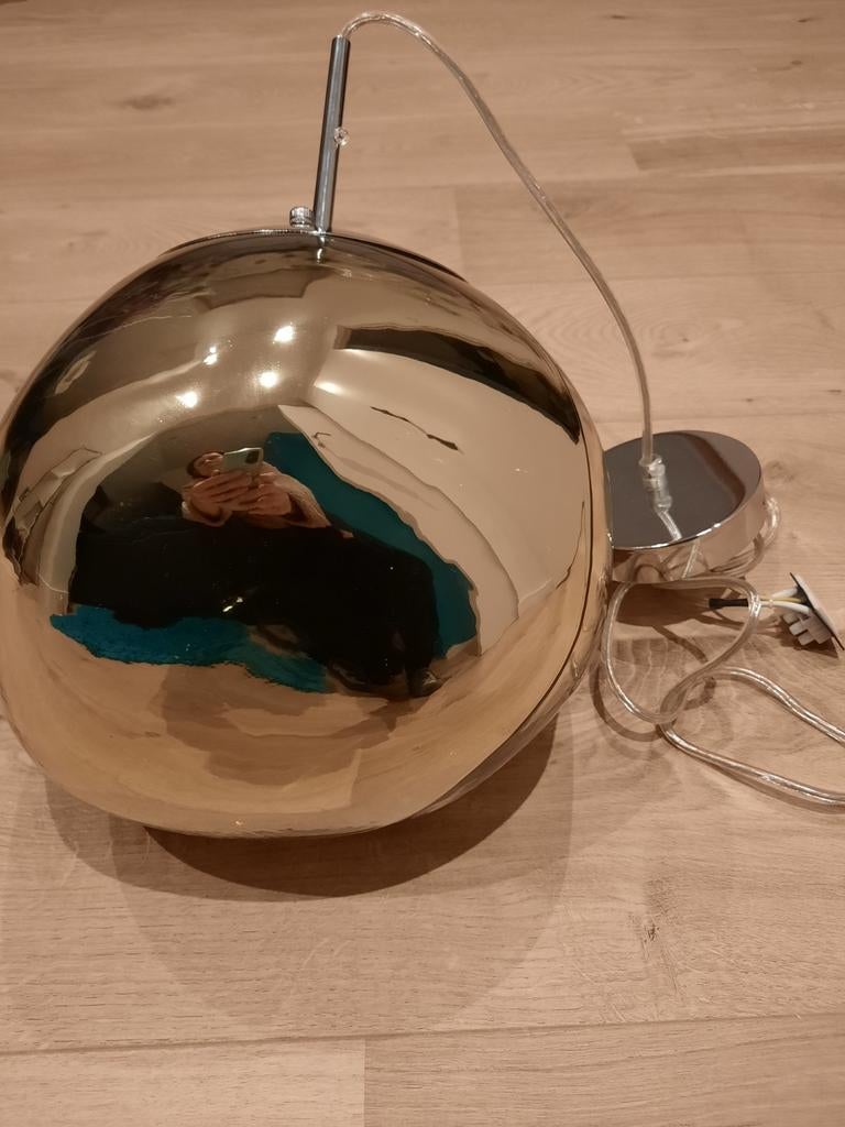 Moderne hanglamp goudkleurig, Ophalen, Zo goed als nieuw