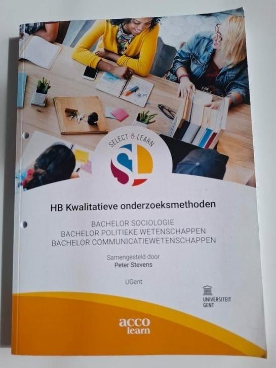 Select & Learn: HB Kwalitatieve onderzoeksmethoden, Ophalen of Verzenden, Zo goed als nieuw, Dimitri Mortelmans