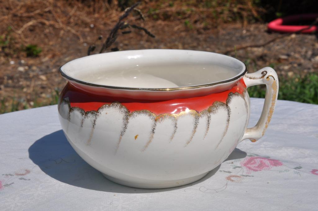 §  ancien pot de chambre faience de nimy, Ophalen of Verzenden