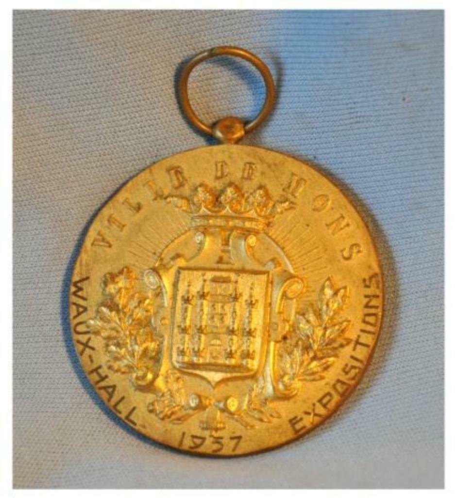 § medaille de bronze ville de mons 1957, Enlèvement ou Envoi, Bronze