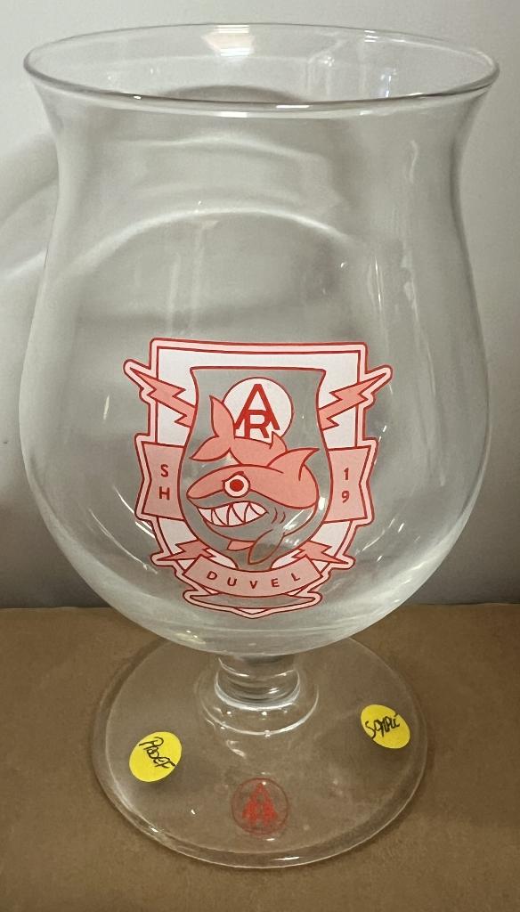 Duvel glas Air Republic Sergio Herman - Proefversie - Sample, Ophalen of Verzenden, Zo goed als nieuw, Glas of Glazen, Duvel