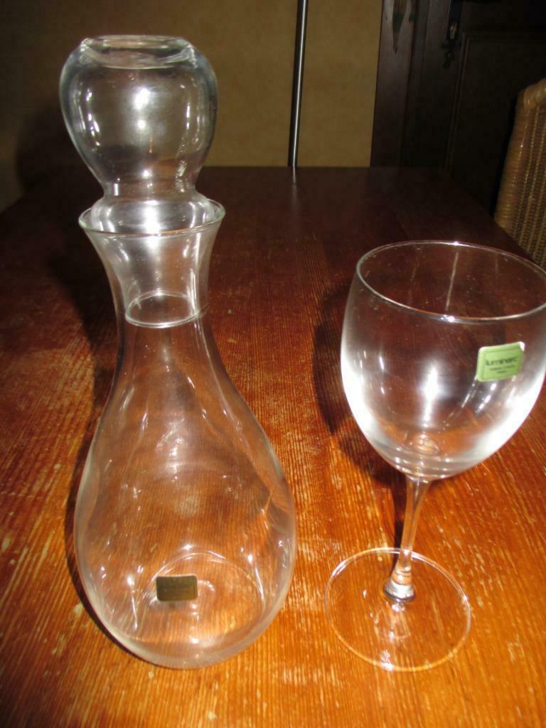 decanteerkaraf met glas, Huis en Inrichting, Glas of Glazen, Ophalen of Verzenden, Effen, Glas