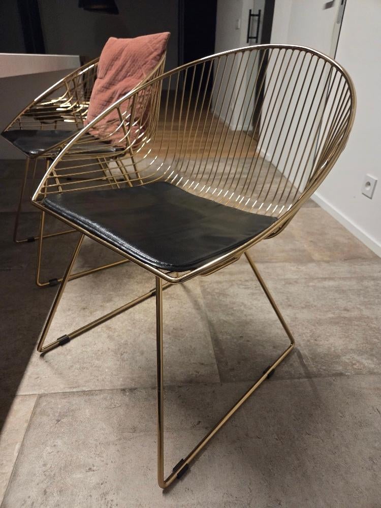 stoelen, 6 stuks, Huis en Inrichting, Stoelen, Ophalen, Overige kleuren, Zo goed als nieuw, Metaal